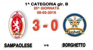 SAMPAOLESE - BORGHETTO 3-0
