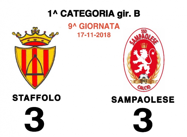 STAFFOLO - SAMPAOLESE 3 - 3