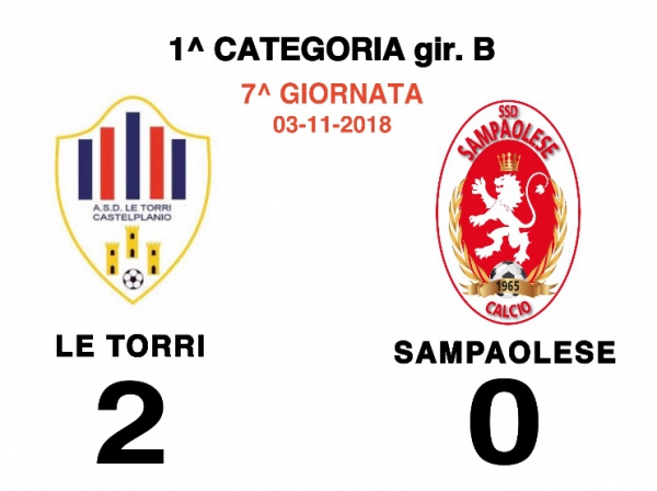 LE TORRI - SAMPAOLESE 2-0